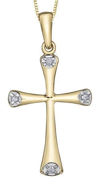 10K Yellow Gold 0.03TDW Diamond Pendant 20075