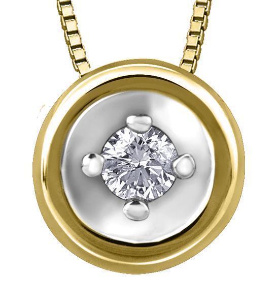 10K Yellow Gold 0.035TDW Diamond Pendant