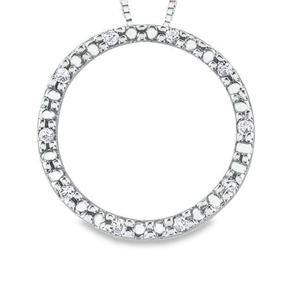 10k White Gold 0.05TDW Diamond Pendant