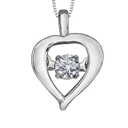 10K White Gold 0.02TDW Diamond Pendant