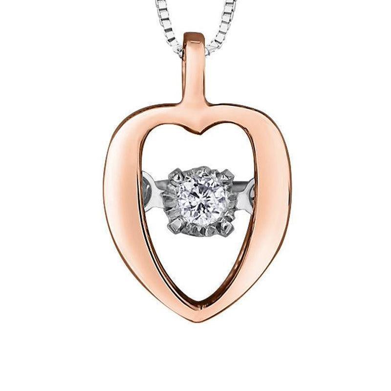 10K Rose Gold 0.02TDW Diamond Pendant