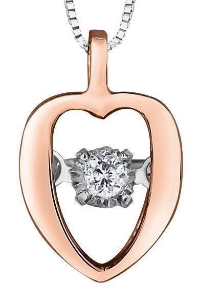 10K Rose Gold 0.02TDW Diamond Pendant