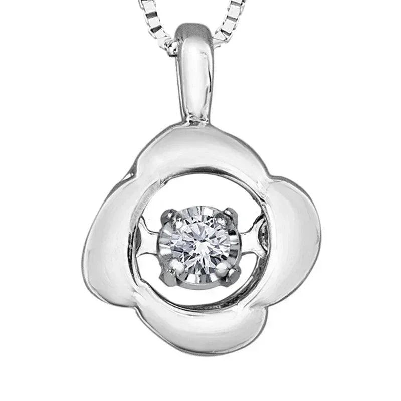 10K White Gold 0.02TDW Diamond Pendant