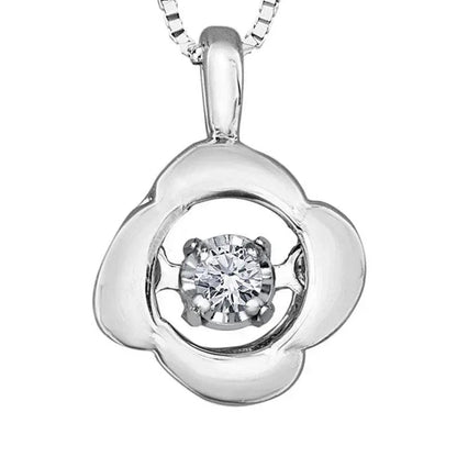 10K White Gold 0.02TDW Diamond Pendant