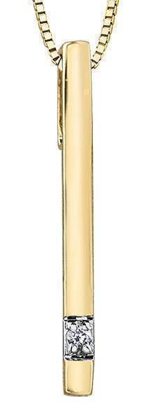 10K Yellow Gold Diamond Pendant