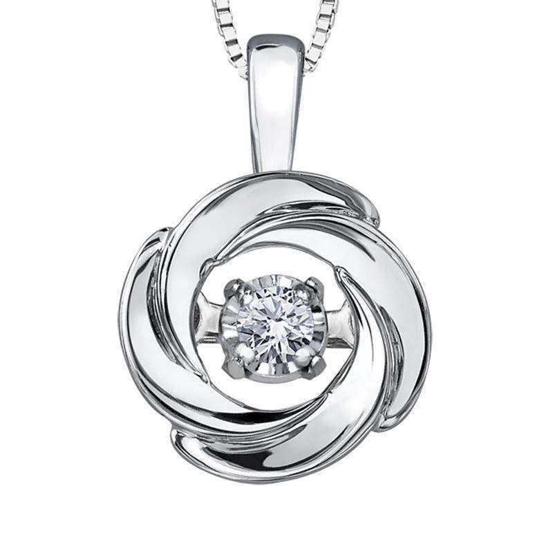 10K White Gold 0.02 tdw Diamond Pendant