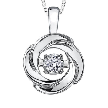 10K White Gold 0.02 tdw Diamond Pendant