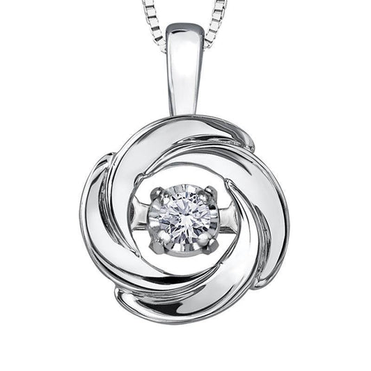 10K White Gold 0.02 tdw Diamond Pendant
