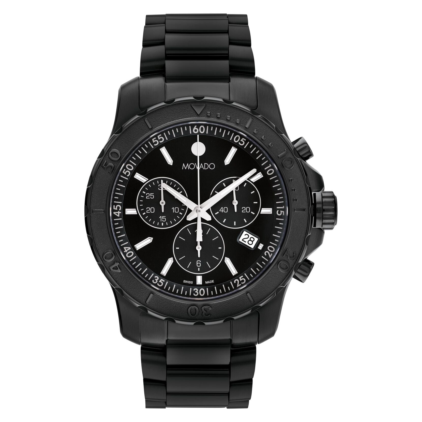 Movado Serio Quartz Black Dial Men's Watch 0607283 