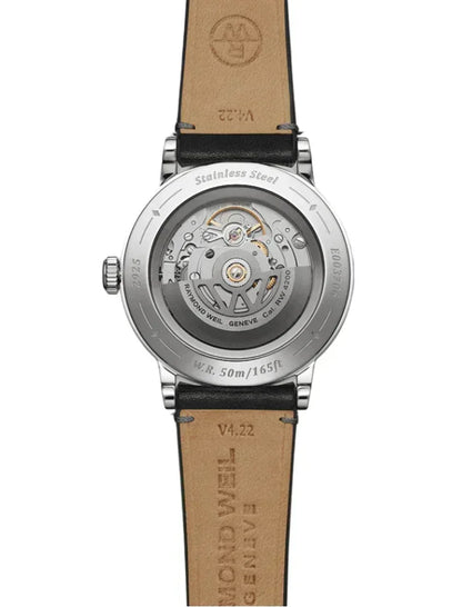 Raymond Weil Millesime Mens Automatic Black Leather Strap Watch 2925-stc-60001