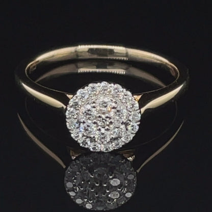 0.25 Carat Diamond Solitaire Promise Ring In 10K Yellow And White Gold