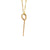 10K Solid Yellow Gold Initial Letter N Square Pendant