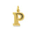 Solid 10K Yellow Gold Initial Letter P Pendant