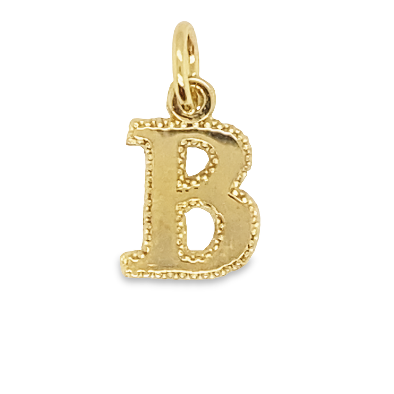 10 Karat Yellow Gold Initial Letter B Pendant