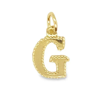10 Karat Yellow Gold Initial Letter G Pendant