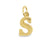 10K Yellow Gold Initial Letter S Pendant