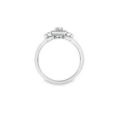 10K White Gold 0.23TDW Canadian Diamond Wedding Set