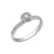 10K White Gold 0.13TDW Canadian Diamond Halo Promise Ring