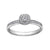 10K White Gold 0.13TDW Canadian Diamond Halo Promise Ring