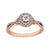 10K Rose Gold 0.43TDW Canadian Diamond Halo Infinity Style Engagement Ring