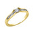 10K Yellow Gold 0.10TDW Diamond Illusion Set Promise Ring