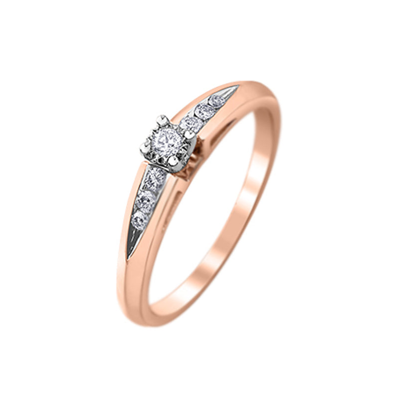 10K Rose Gold 0.14TDW Diamond Promise Ring