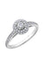 10K White Gold 0.45TDW Diamond Halo Engagement Ring