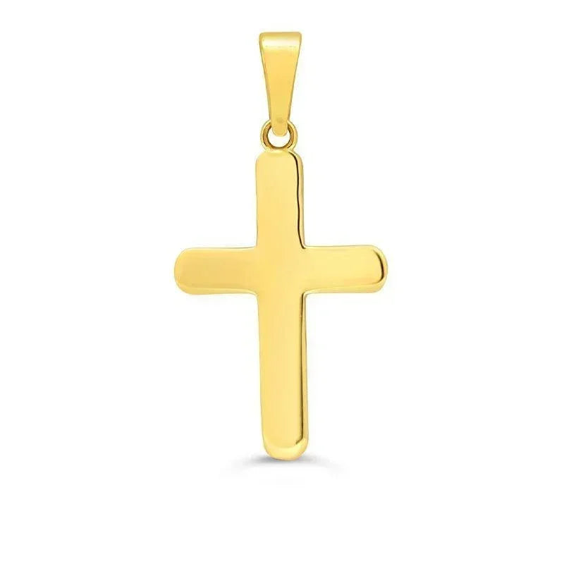 10 Karat Yellow Gold Religious Classic Italian Cross Pendant S3101B10