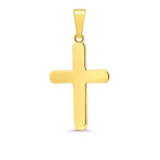 10 Karat Yellow Gold Religious Classic Italian Cross Pendant S3101B10