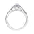10K White Gold 0.50 Carat Oval Halo Diamond Ring with Twisted Band