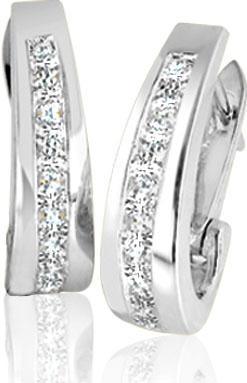 Diamond Classic J Hoop set with 0.25tdw in 10K White Gold