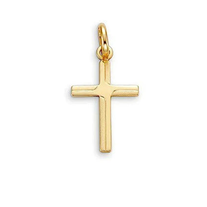 10 Karat Yellow Gold Religious Classic Italian Cross Pendant