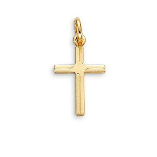 10 Karat Yellow Gold Religious Classic Italian Cross Pendant