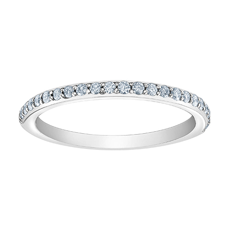 14K White Gold 0.22 Carat Lab Cultivated Diamond Band