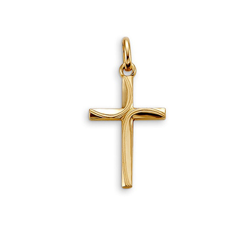 10 Karat Yellow Gold Small Fancy Cross Pendant
