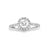 14K White Gold 1.05tdw Lab Grown Round Halo Diamond Engagement Ring