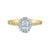 0.89 Carat Lab-Cultivated Diamond Halo Ring in 14K Yellow Gold