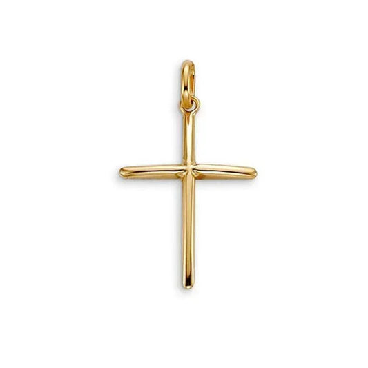 10 Karat Yellow Gold Simple Religious Cross Pendant