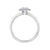 0.35 Carat Canadian Princess Cut Diamond Halo Ring in 10K White Gold