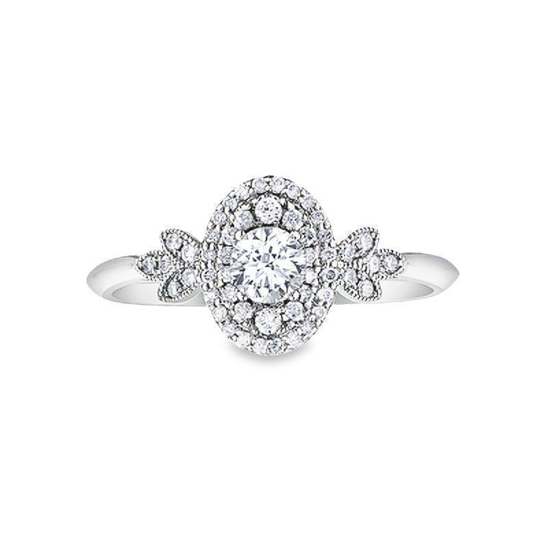 0.42TDW Canadian Diamond Ring in 10K White Gold