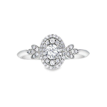 0.42TDW Canadian Diamond Ring in 10K White Gold