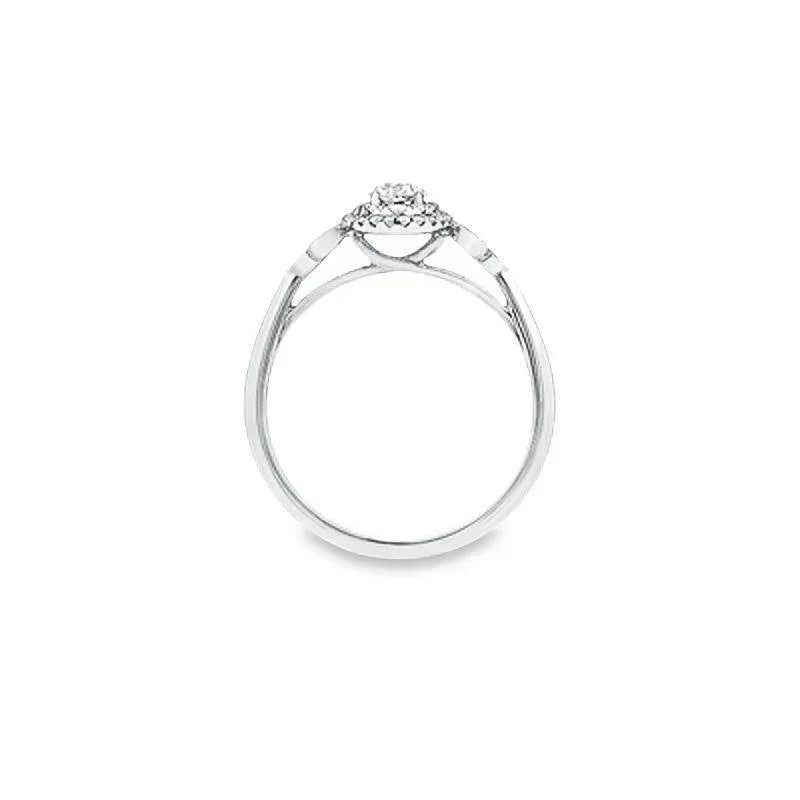 0.42TDW Canadian Diamond Ring in 10K White Gold