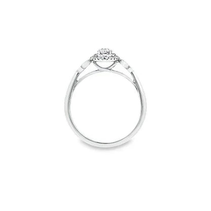 0.42TDW Canadian Diamond Ring in 10K White Gold