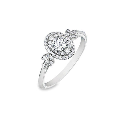 0.42TDW Canadian Diamond Ring in 10K White Gold