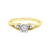 0.15TDW Diamond Solitaire Engagement Ring with Side Accents in 10K Yellow Gold