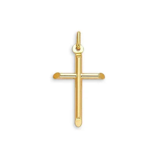 10 Karat Yellow Gold Religious Classic Italian Cross