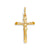 10k Yellow Gold Religious Italian Cross With Crucifix