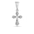 10K White Gold Cubic Zirconia Religious Cross Pendant