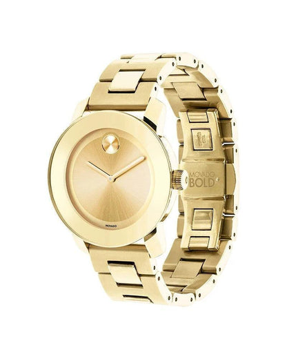 Movado Bold Gold-Tone Quartz Women's Watch 3600085