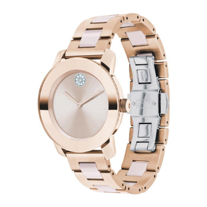 Movado Bold Ceramic Quartz Women&#39;s Watch 3600799